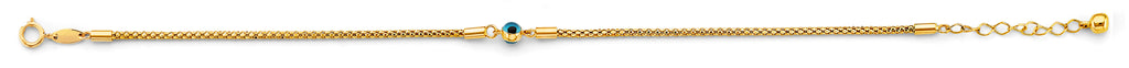 14K Yellow Gold Evil Eye Center Bracelet
