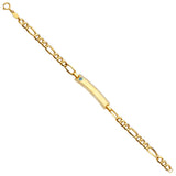 14K Yellow Gold Evil Eye Baby ID Bracelet