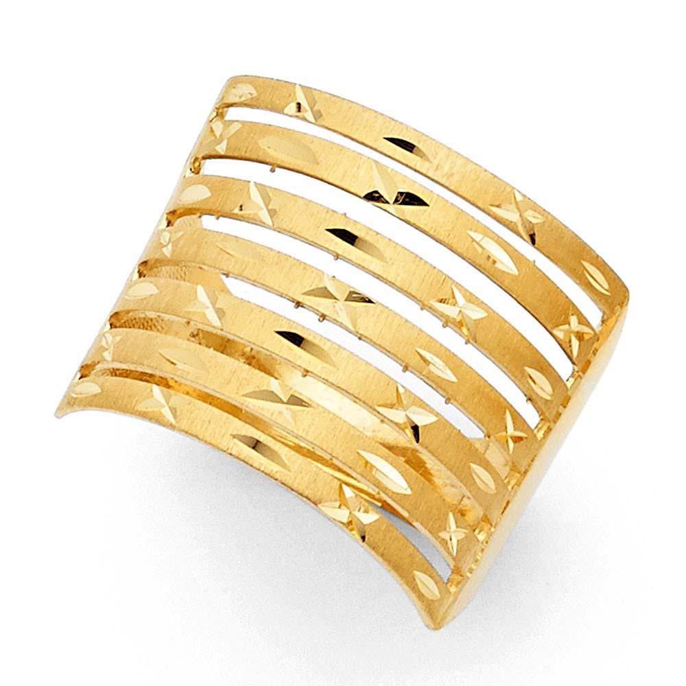14K Yellow Gold 18mm Semanario Ring - silverdepot