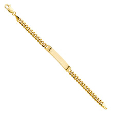 Load image into Gallery viewer, 14K Yellow Gold Cuban Plain Junior ID Bracelet