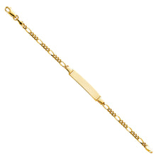 Load image into Gallery viewer, 14K Yellow Gold Figaro Plain Baby ID Bracelet