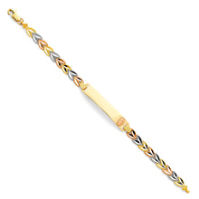 Load image into Gallery viewer, 14K Tri Color Gold Guadalupe ID Bracelet