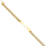 14K Yellow Gold Miami Cuban Link ID Bracelet
