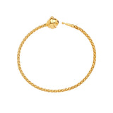 14K Yellow Gold Flexible Bracelet Charm For Mix And Match