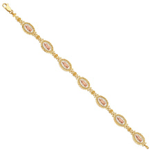 Load image into Gallery viewer, 14K Tri Color Gold Guadalupe Bracelet