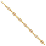 14K Tri Color Gold Guadalupe Bracelet