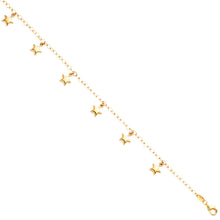 Load image into Gallery viewer, 14K Yellow Gold Hanging Star Bracelet And Anklet
