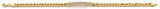 14K Two Tone Gold Cuban CZ ID Hollow Bracelet