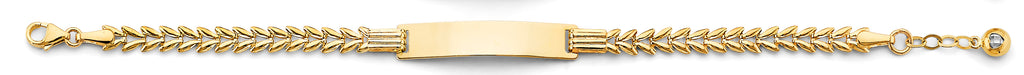 14K Yellow Gold CZ Baby ID Bracelet