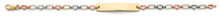 Load image into Gallery viewer, 14K Tri Color Gold Hearts Baby ID Bracelet