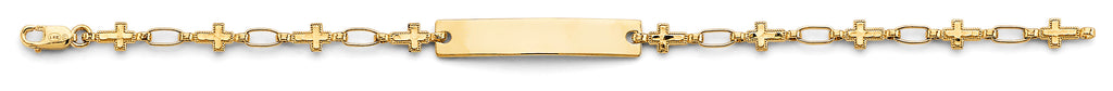 14K Yellow Gold Baby ID Bracelet