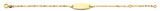 14K Yellow Gold Oval Baby ID Bracelet
