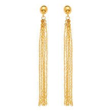 Load image into Gallery viewer, 14K Yellow Gold Multi Dangle Earrings