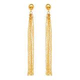 14K Yellow Gold Multi Dangle Earrings
