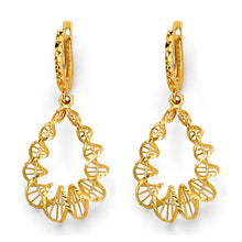 Load image into Gallery viewer, 14K Yellow Gold Fancy Hanging Twist Earrings