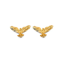Load image into Gallery viewer, 14K Yellow Gold Eagle Push Back Earrings