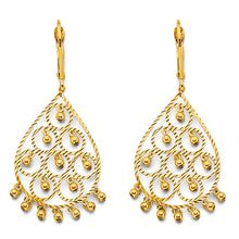 Load image into Gallery viewer, 14K Yellow Gold DC Chandelier Hanging Earrings