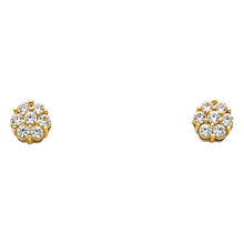 Load image into Gallery viewer, 14K Yellow Gold CZ Earrings