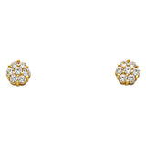 14K Yellow Gold CZ Earrings