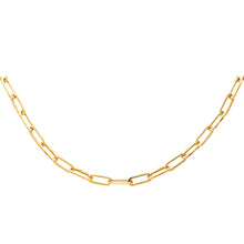 Load image into Gallery viewer, 14K Yellow Gold 5.5mm Hollow Paperclip Necklace
