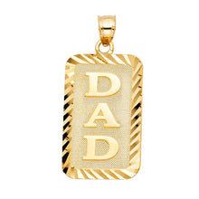 Load image into Gallery viewer, 14K Yellow Gold Dad Pendant