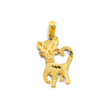 Load image into Gallery viewer, 14K Yellow Gold 13mm Cat Pendant