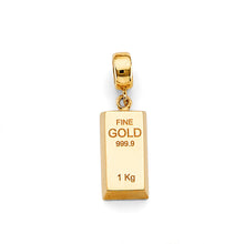 Load image into Gallery viewer, 14K Yellow Gold Gold Bar Charm