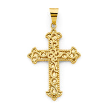 Load image into Gallery viewer, 14K Yellow Gold Fancy Cross Pendant