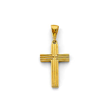 Load image into Gallery viewer, 14K Yellow Gold Plain Cross Pendant