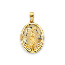 Load image into Gallery viewer, 14K Yellow Gold 15mm Round Religious Pendant
