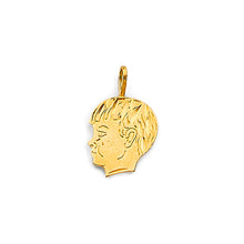 Load image into Gallery viewer, 14K Yellow Gold Boy&#39;s Face Pendant