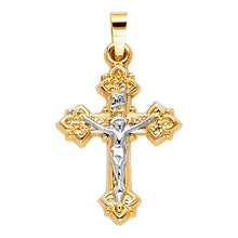Load image into Gallery viewer, 14K Yellow Gold Crucifix 15mm Pendant