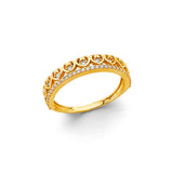 14K Yellow Gold CZ Heart Ring