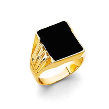 Load image into Gallery viewer, 14K Yellow Gold Onyx Men&#39;s Ring