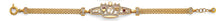 Load image into Gallery viewer, 14K Tri Color Gold CZ Lucky ID Bracelet