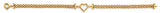 14K Yellow Gold Heart Center Bracelet