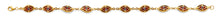 Load image into Gallery viewer, 14K Yellow Gold Wave Red Evil Eye Bracelet