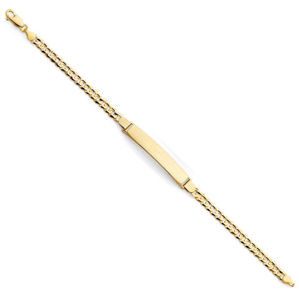 14K Yellow Gold Cuban ID Bracelet