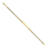 14K Yellow Gold Cuban ID Bracelet