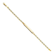 Load image into Gallery viewer, 14K Tri Color Gold Valentino DC ID Bracelet