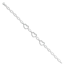 Load image into Gallery viewer, 14K White CZ Bracelet