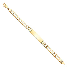 Load image into Gallery viewer, 14K Yellow STAMP Figaro LINK ID Bracelet