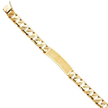 Load image into Gallery viewer, 14K Yellow Gold Nugget Cuban Link ID Bracelet