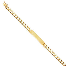 Load image into Gallery viewer, 14K Yellow Gold Nugget Cuban Link ID Bracelet