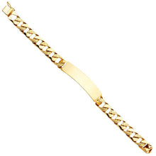 Load image into Gallery viewer, 14K Yellow Gold Nugget Cuban Link ID Bracelet