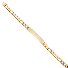 Load image into Gallery viewer, 14K Yellow FIGARO LINK F-ID BRACELET