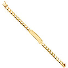 Load image into Gallery viewer, 14K Yellow Gold Stamp Nugget Cuban Link Baby ID Bracelet