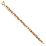 14K Tricolor Fancy Hollow Link Bracelet