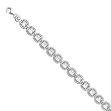 Load image into Gallery viewer, 14K White Swarovski CZ Bracelet