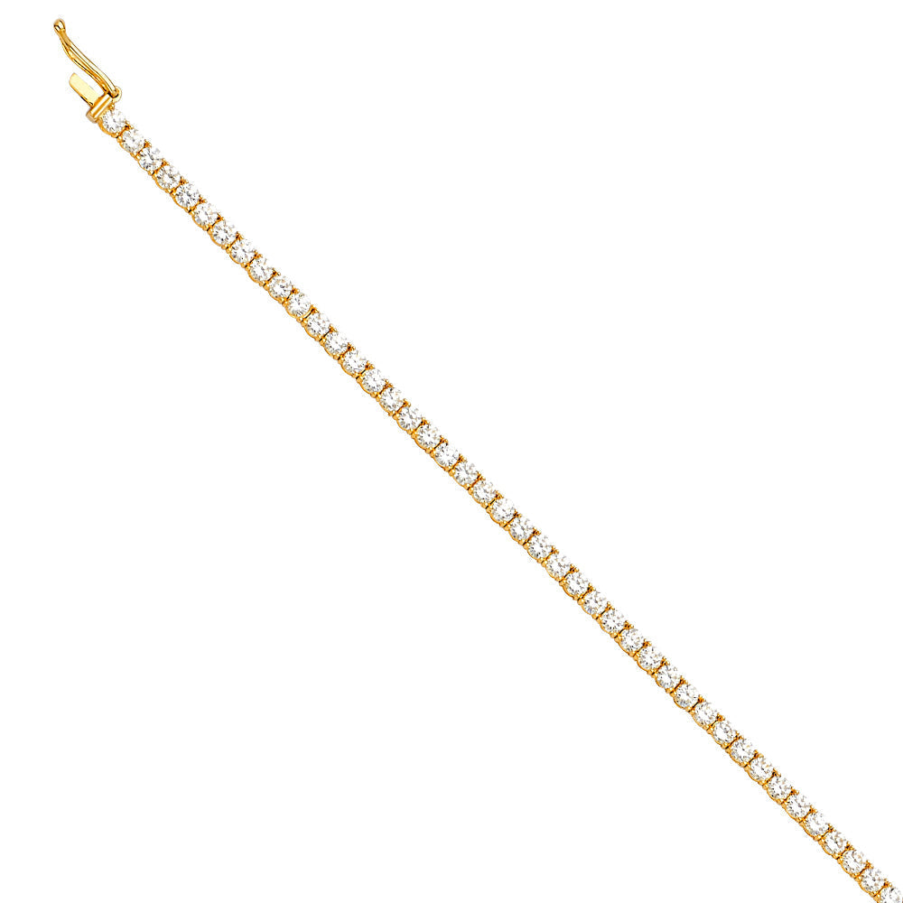 14K Yellow Tennis Bracelet